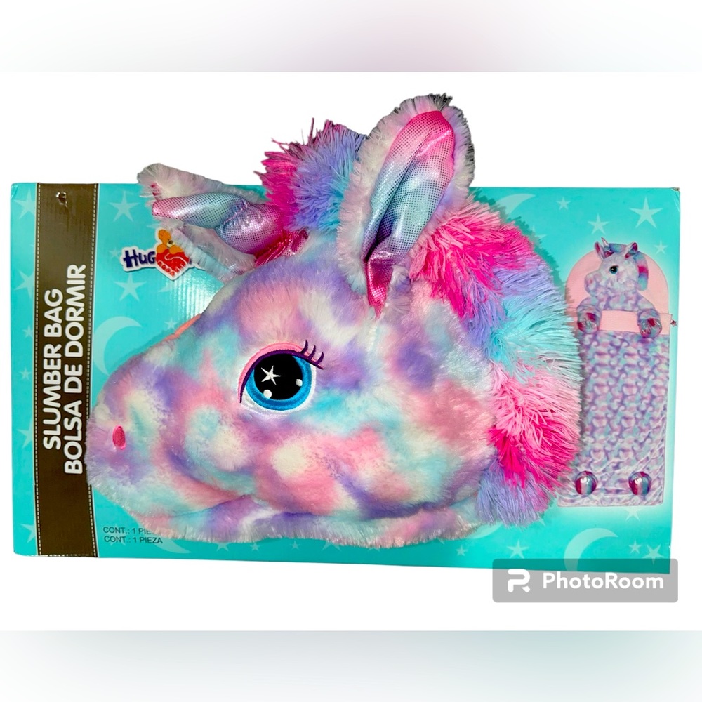 Hugfun Pastel Rainbow Unicorn Sleeping Bag/Slumber Bag- Brand New In Box